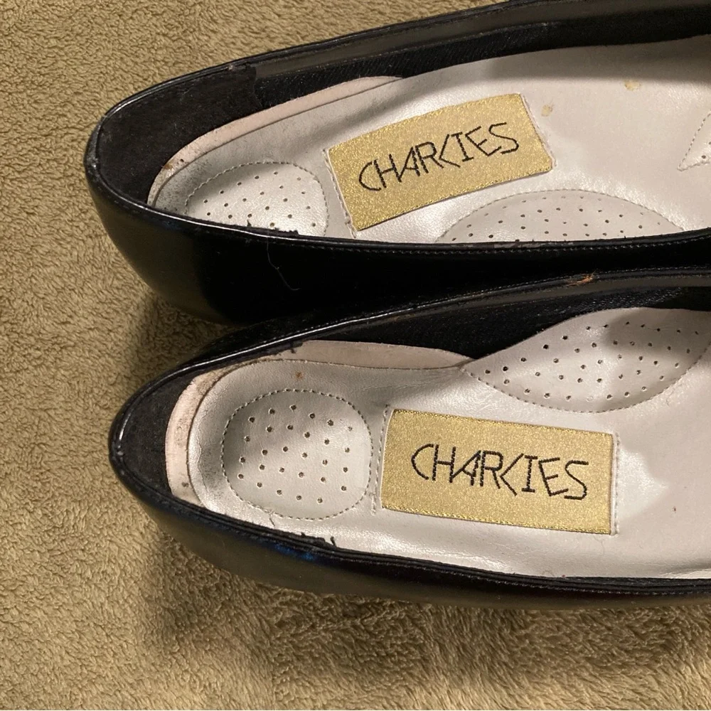EUC Charlies Afton Vintage 80s Heels Black Size 7.5M